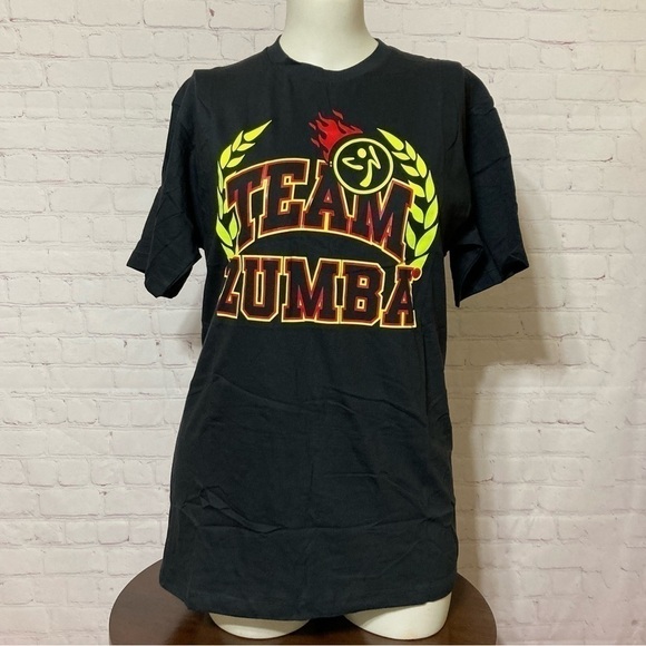 ZUMBA T-Shirt “TEAM ZUMBA” customazible 100% cotton Large new - Picture 1 of 4